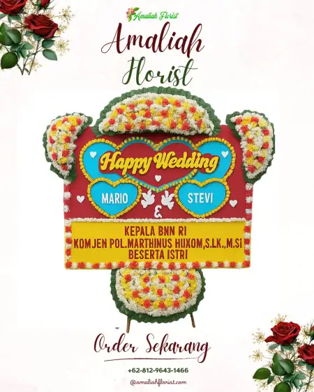 Papan Bunga Pernikahan Landah
